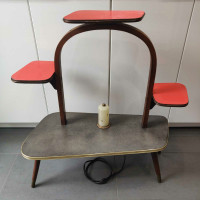Vintage 50s German Danish Modern Formica Plant Stand Table Eames
