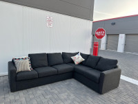 Free Delivery/ Grey Sectional corner Sofa Bed Pullout Couch