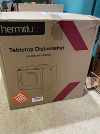 Hermitlux Countertop Dishwasher, 5 Washing Programs Portable Dis