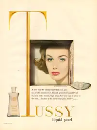 Tussy Cosmetics, 1958 authentic magazine ad