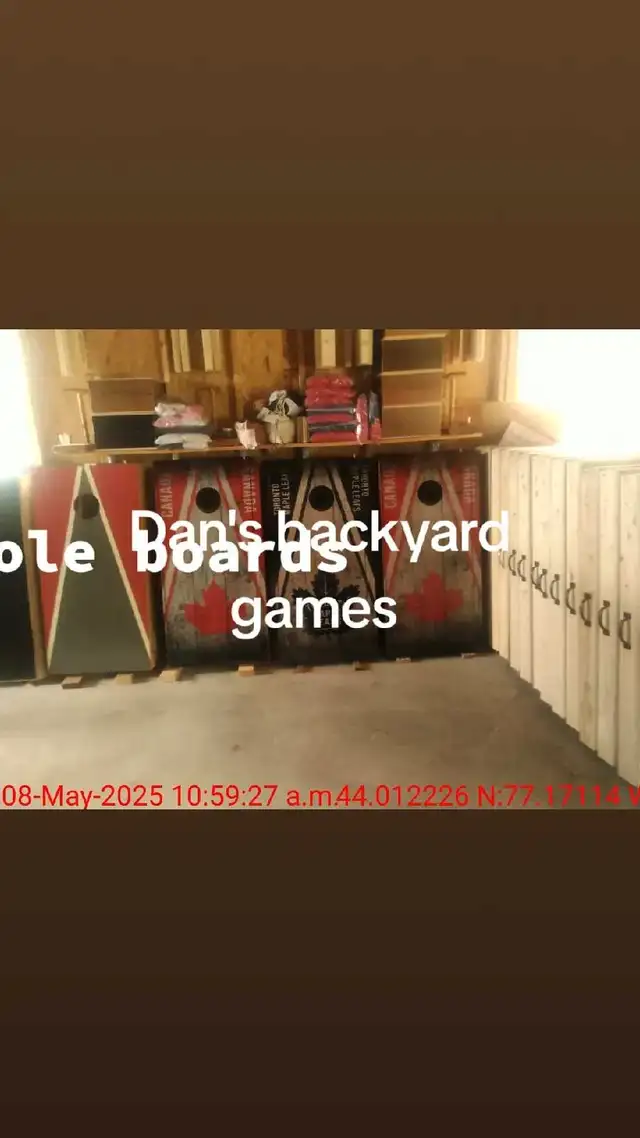 Cornhole boards, Ladder ball and Washer toss games. in Toys & Games in Belleville - Image 6