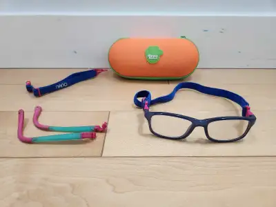 Nano Crew Glow 3.0 Kids Eyeglasses Navy/Fuchsia/Glowing Blue, View more