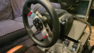 Logitech G27 Racing steering wheel + pedals + gear shifter, View more