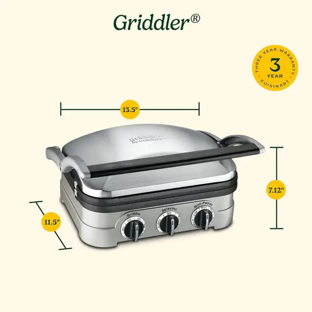 (Used-Fair) Cuisinart 5-in-1 Griddler with Reversible Nonstick G in Toasters & Toaster Ovens in Mississauga / Peel Region - Image 4