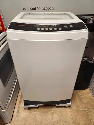 Compact washer perfect for apartments. Comes with connecting hose to sink faucet and adjustable doll...