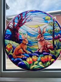  Easter bunny, rabbit window, decal cling
