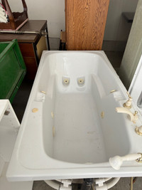 Bathtub with jets, built-in.   