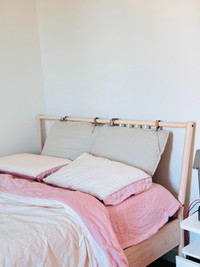 Stylish Solid Wood Bed Frame - Nearly New!