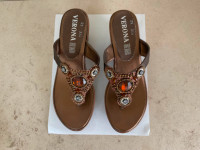 Women Brown Slide Sandals