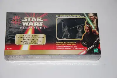 STAR WARS CLASH OF THE LIGHTSABERS CARD GAME PEWTER FIGURES SEALED RARE 1999 NIB NEW! NEVER OPENED S...