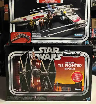 New Kenner Star Wars Playsets for 3” figures, Rare retired sets. Luke Skywalker’s X-Wing 160 Tie Fig...