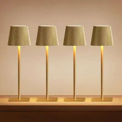 LUTEC 4-Pack Cordless Desk Lamp, 6000mAh Rechargeable, Touch Con, View more