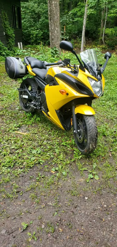 Inclus : béquille d’atelier (lève moto pour vidange) et valises arrière rigides portables
