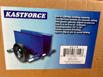 NEW KASTFORCE DRYWALL CADDY/DOOR MOVER/WOOD HAULER AS PICTURED - 70.00 ON AMAZON ASKING WAY LESS THE...