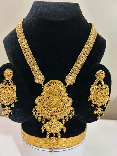 24k gold filled gorgeous necklace set, View more