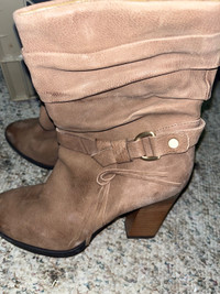 Dressy boots with heels women/bottes habillées brun femmes 