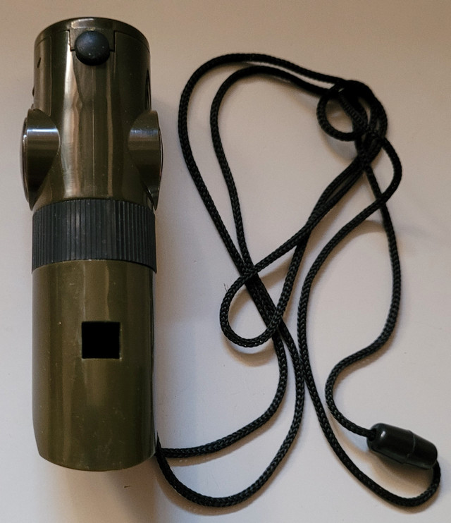 7-1 Emergency Survival Whistle, Thermometer, Compass, Flashlight in Fishing, Camping & Outdoors in Oshawa / Durham Region - Image 4