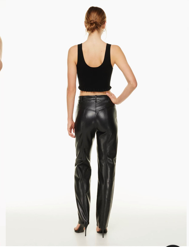 Aritzia Wilfred Rebel Black Leather Pants - size 2 in Women's - Bottoms in Calgary - Image 3