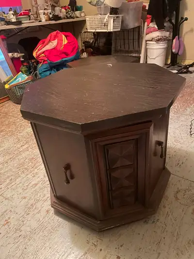 jolie meuble exagonale vintage avec dessus en ardoise, View more