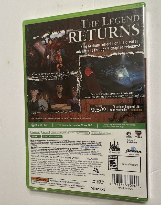 King's Quest The Complete Collection - Xbox 360 dans XBOX 360  à Saint-Jean-sur-Richelieu - Image 2