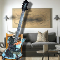 B.C. Rich Mockingbird Electric Guitar Dragon Art