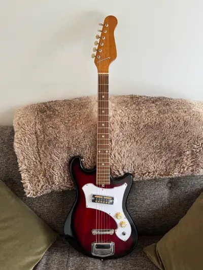 Vintage Teisco Guitar w/gold foil pickup, View more