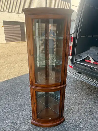 Free delivery used Wooden Corner Curio Cabinet, View more