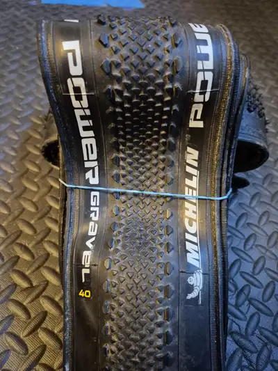 Gravel Bike parts tires and bars and a saddle, View more