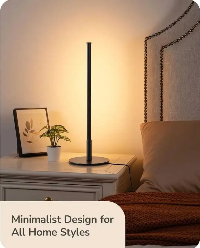 LED Table Lamp Minimalist Bedside Light Black Touch Dimmable in Indoor Lighting & Fans in City of Toronto - Image 8