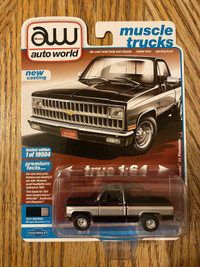 1981 Chevy Silverado 10 Fleetside Truck Midnight Black/Silver
