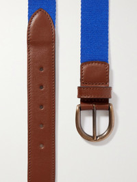 Men’s Blue Cavas Leather Belt Anderson & Sheppard size 30