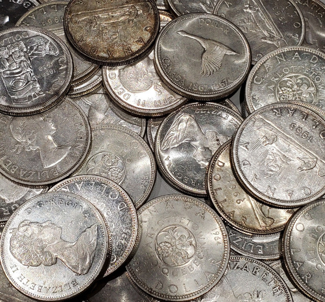 Junk Canadian Circulation 80% Pure Silver Coins in Arts & Collectibles in Nanaimo