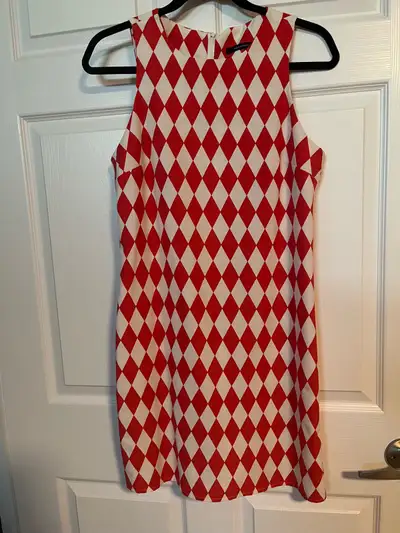 Modagram Dress - Red & White Diamonds - Size 38, View more