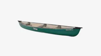 PELICAN 15' 3 Seat Canoe – Green plus 3 paddles, View more