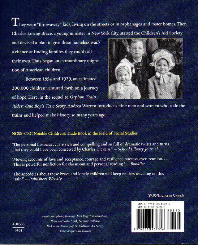 WE RODE THE ORPHAN TRAINS – Andrea Warren in Non-fiction in Ottawa - Image 2