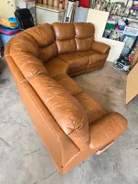 Brown sectional 2 recliners