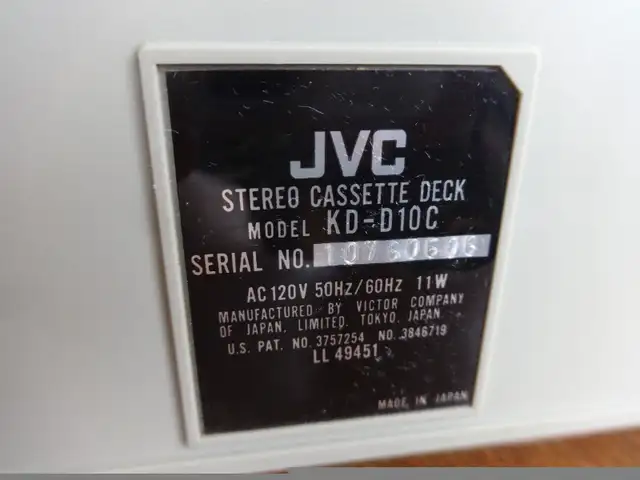 JVC KD-D10C vintage tape deck(1982) for sale in Stereo Systems & Home Theatre in Markham / York Region - Image 11