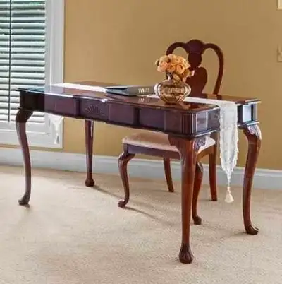 Antique Wooden Desk & Matching Chair, View more