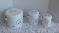 Set of 3 Potato, Onion, Garlic Kitchen Canister Set