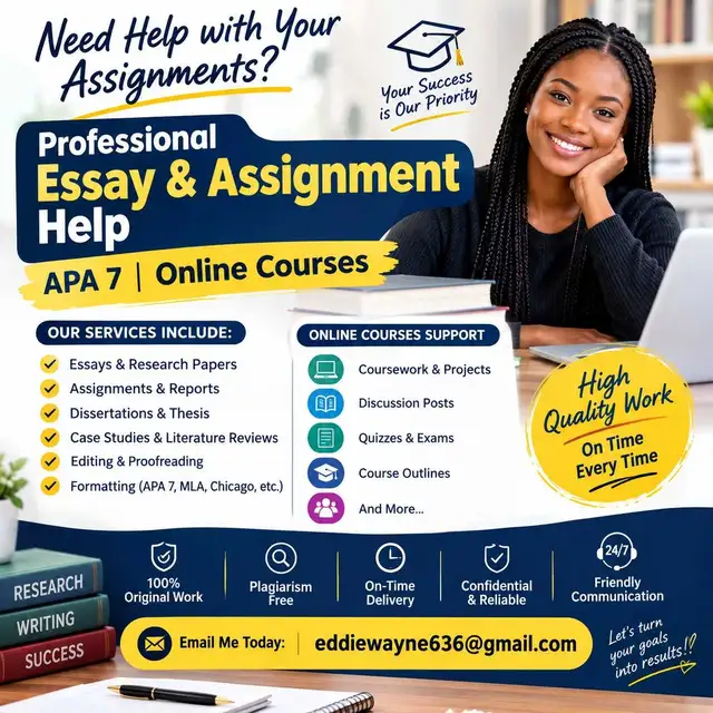 Professional Essay & Assignment Help | APA 7 | Online Courses