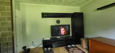 piano black 3 piece entertainment unit, View more