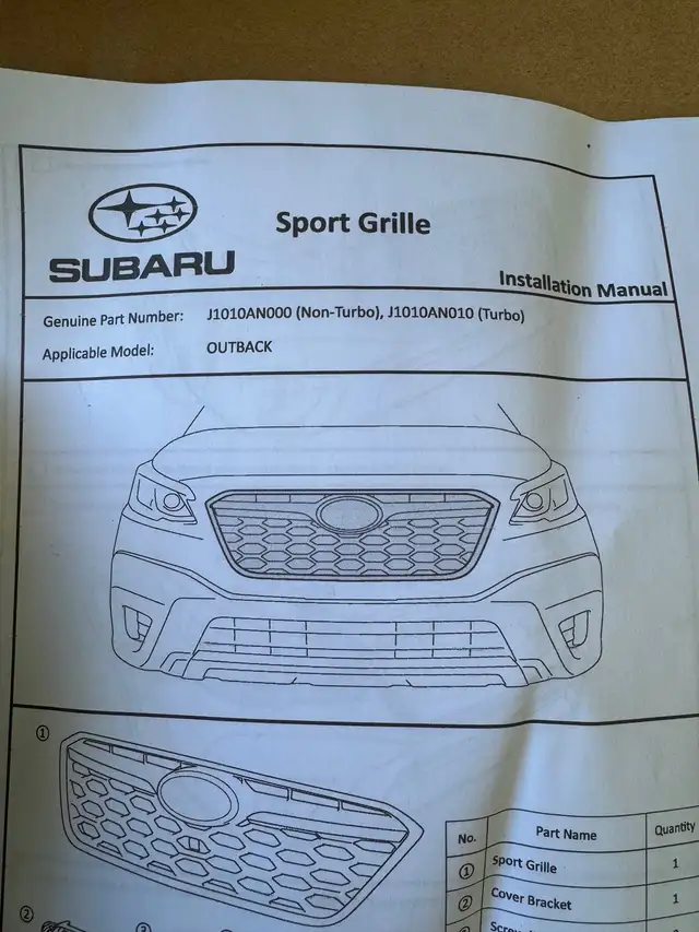 OEM Subaru Outback XT sport grille in Auto Body Parts in Bedford - Image 3