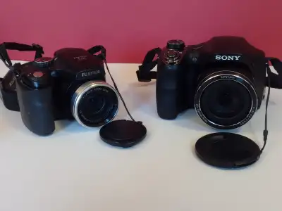 Sony Cyber shot DSC- H300 20 mp. 35X optical zoom Uses SD card $125.00 Fuji Finepix S700 7.1 mp 10X...