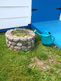 Beach stone planter