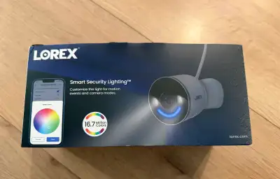 Brand new Lorex 4K Wi-Fi 6 Spotlight Security Camera with Smart Security Lighting. Never installed a...