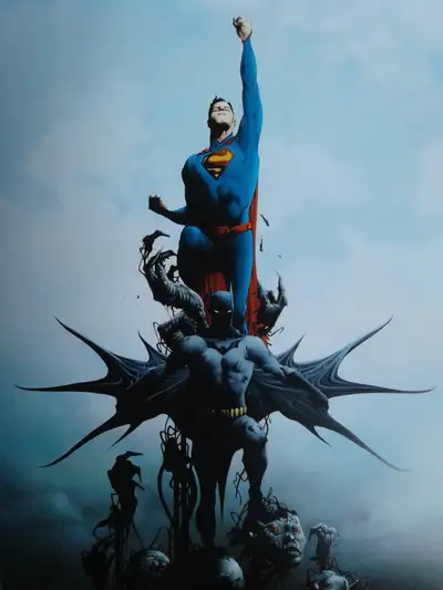 NEW SUPERMAN/ BATMAN DC MULTIVERSE COMIC AND MOVIE POSTER, View more