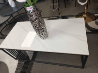 White Polished Sintered Stone coffee table