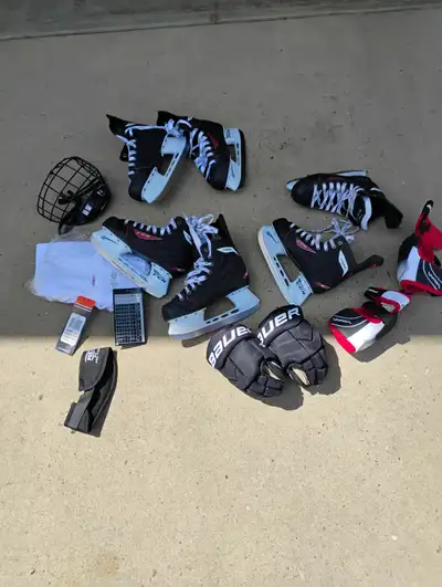 3 pairs of CCM RBZ Youth Hockey Skates (sizes 3, 4, 5) plus, View more