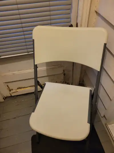 Folding hard plastic chair $10.00