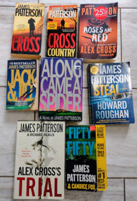 8 James Patterson Books.  6 are Detective Alex Cross Series.